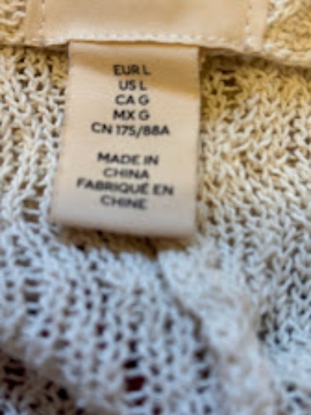 H&M Matching crochet set (Cotton) Cream/Yellow Color - Size Large - Picture 9 of 15